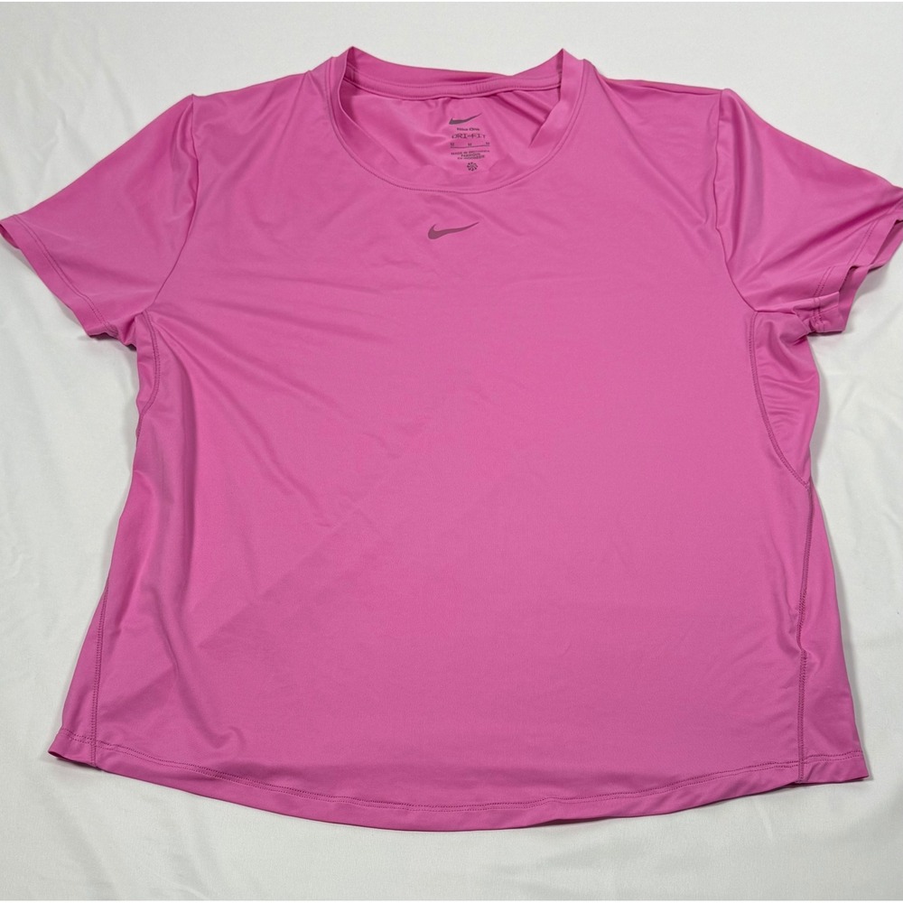 Nike One Dri-FIT Womens Pink Short Sleeve Training T-Shirt Medium DD0638-606